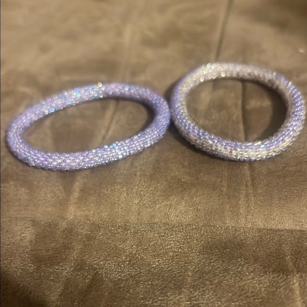Elegant Lavender Beaded Bracelets